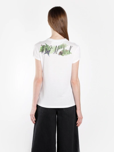 Shop Off-white Off White C/o Virgil Abloh Women's White Fern Fitted Tee