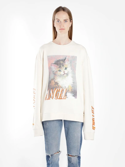 Shop Heron Preston Women's Off-white Angel Crewneck Sweatshirt In Off White