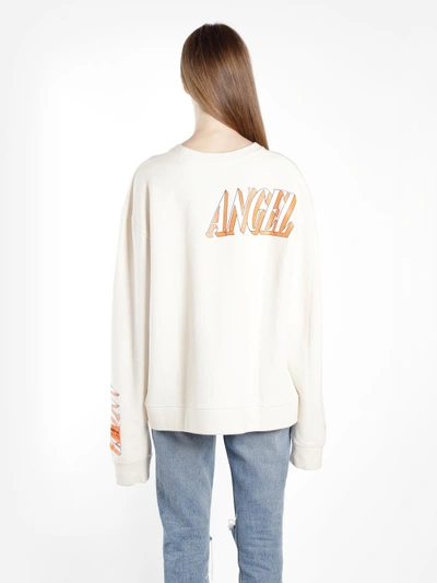 Shop Heron Preston Women's Off-white Angel Crewneck Sweatshirt In Off White