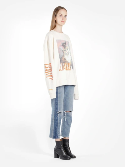 Shop Heron Preston Women's Off-white Angel Crewneck Sweatshirt In Off White