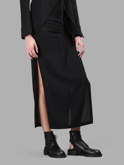 Shop Ann Demeulemeester Black Skirt