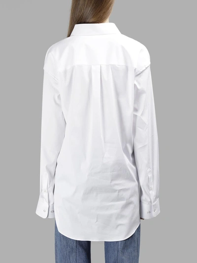 Shop Vetements Women's White Secretary Decollage Shirt
