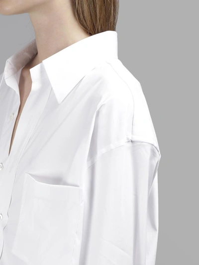 Shop Vetements Women's White Secretary Decollage Shirt