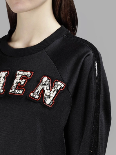 Shop Amen Women's Black Embroidered Logo Sweatshirt