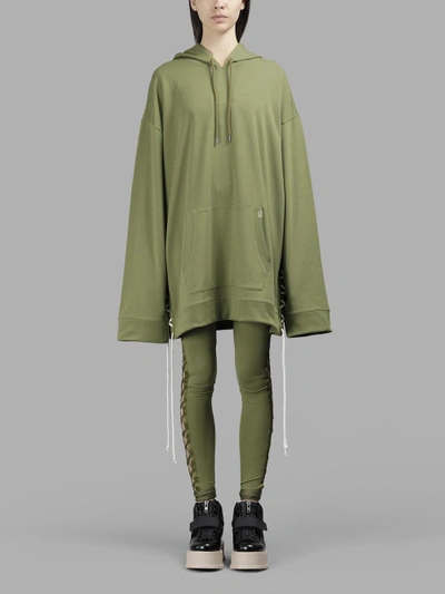 Fenty X Puma Women s Green Hoodie W Side Lacing ModeSens