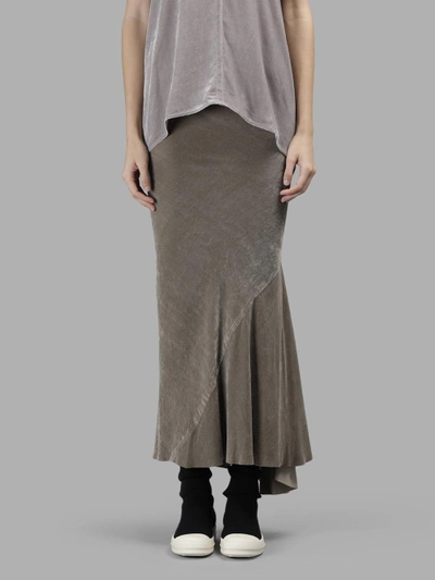 Shop Rick Owens Women's Beige Calf Lenght Skirt