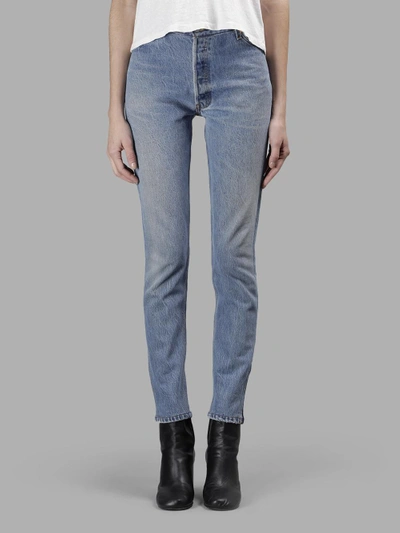 Shop Re/done Women's Blue High Rise Jeans In In Collaboration With Levi's