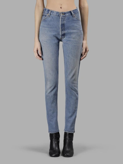 Shop Re/done Women's Blue High Rise Jeans In In Collaboration With Levi's