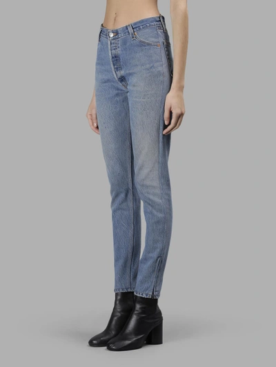 Shop Re/done Women's Blue High Rise Jeans In In Collaboration With Levi's