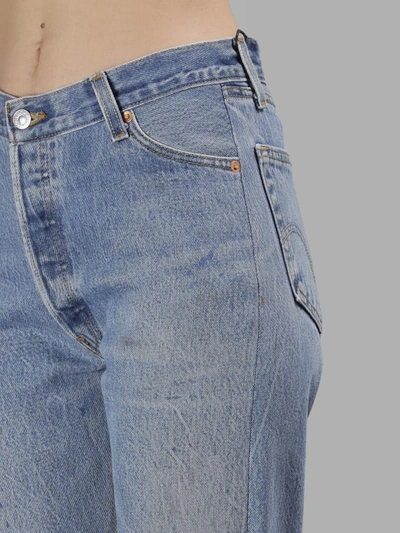 Shop Re/done Women's Blue High Rise Jeans In In Collaboration With Levi's