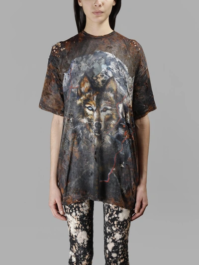Shop Balmain Women's Multicolor Wolf Oversize T-shirt