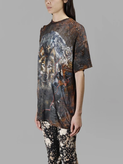 Shop Balmain Women's Multicolor Wolf Oversize T-shirt