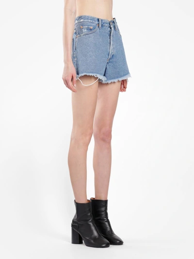 Shop Off-white Off White C/o Virgil Abloh Women's Blue Flower Shop Shorts