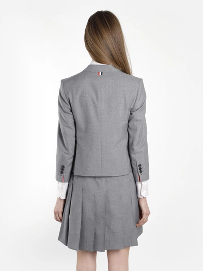 Shop Thom Browne Women's Grey Classic Blazer