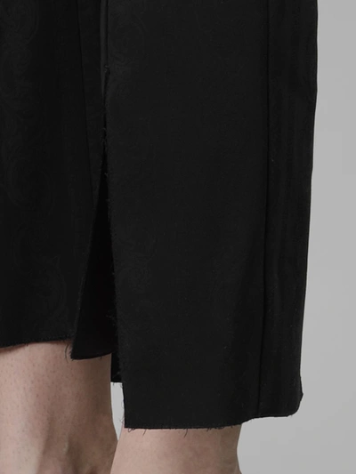 Shop Versace Women's Black Front Slits Trousers