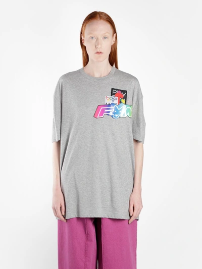Shop Aalto Women's Grey Heavy Jersey T-shirt With Patches In Runway Piece