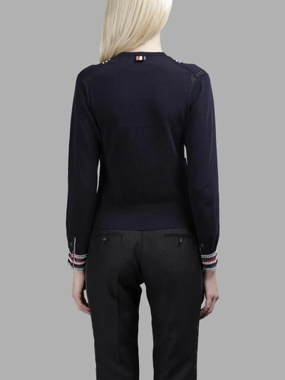 Shop Thom Browne Women's Blue Cardigan