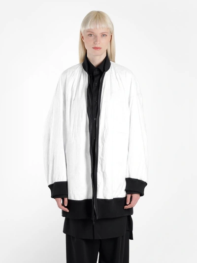 Shop Y-3 Women's Black And White Reversible Bomber Jacket In Black/white