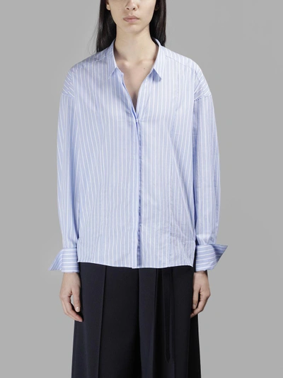 Shop Juunj Juun.j Women's Blue Striped Classic Shirt