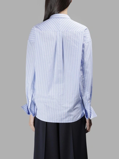 Shop Juunj Juun.j Women's Blue Striped Classic Shirt