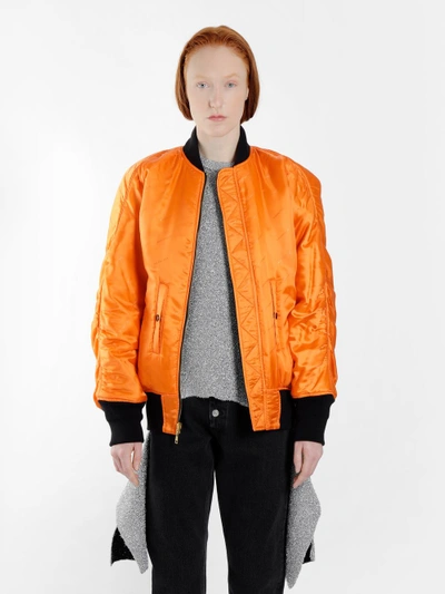 Balenciaga Women's Black/orange Reversible Bomber Jacket | ModeSens