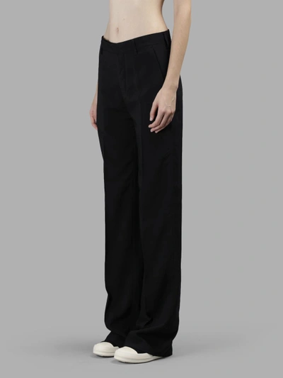 Shop Rick Owens Women's Black Dietrich Wide Leg Pants