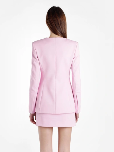 Shop Off-white Off White C/o Virgil Abloh Women's Pink Round Neck Formal Blazer In Runway Piece