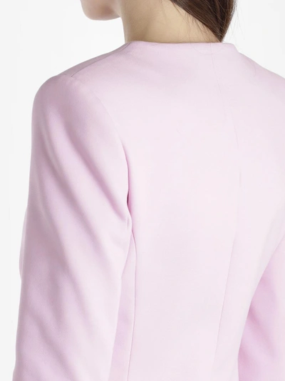 Shop Off-white Off White C/o Virgil Abloh Women's Pink Round Neck Formal Blazer In Runway Piece