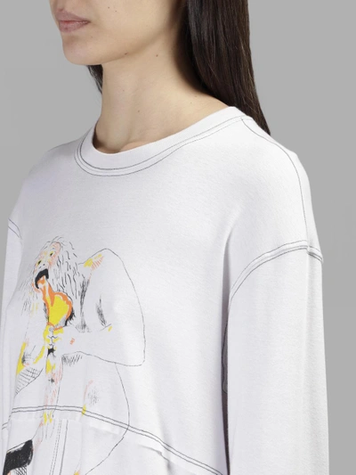 Shop Eckhaus Latta Women's White Goya T-shirt