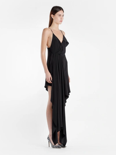 Shop Off-white Asymmetric Dress Black