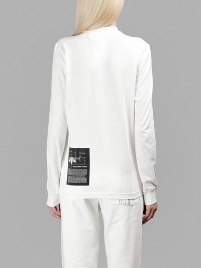 Shop Adidas Originals By Alexander Wang Adidas By Alexander Wang Women's White Graphic Long Sleeves T-shirt