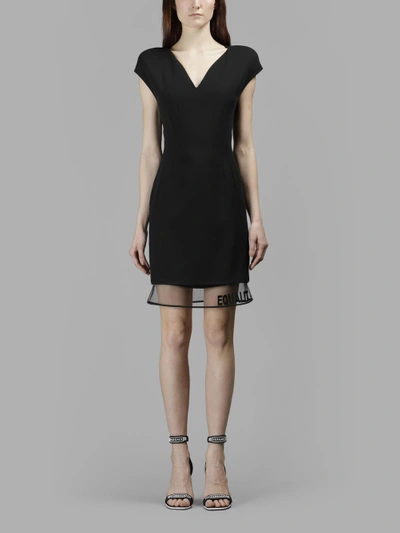 Shop Versace Women's Black V-neck Dress