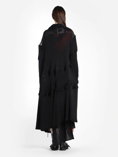 Shop Yohji Yamamoto Women's Black Stretched Coat In Runway Piece
