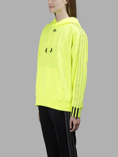 Shop Adidas Originals By Alexander Wang Adidas By Alexander Wang Women's Yellow Jacquard Hoodie In In Collaboration With Alexander Wang