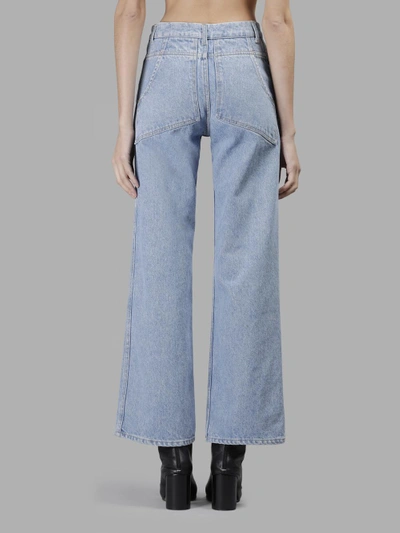 Shop Eckhaus Latta Women's Blue High Waist Flare Jeans