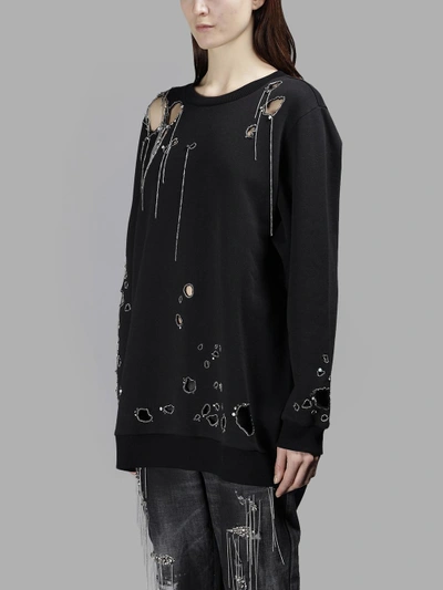 Shop Amen Women's Black Embroidered Long Sweater