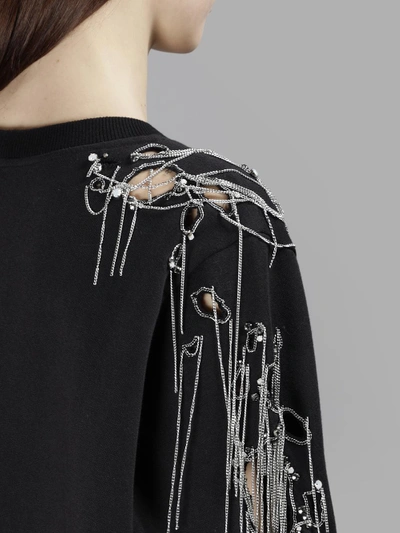 Shop Amen Women's Black Embroidered Long Sweater