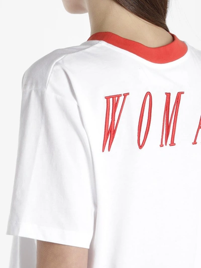 Shop Off-white Off White C/o Virgil Abloh Women's White Foundation New Oversize Tee