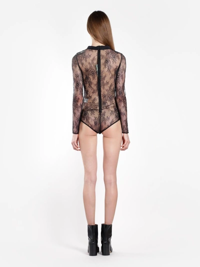 Shop Off-white Off White C/o Virgil Abloh Women's Black Lace Body