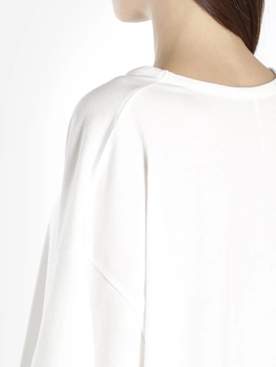 Shop Yohji Yamamoto Women's Off-white Oversize T-shirt With Logo Print