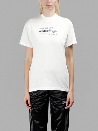 Shop Adidas Originals By Alexander Wang Adidas By Alexander Wang Women's White Graphic T-shirt