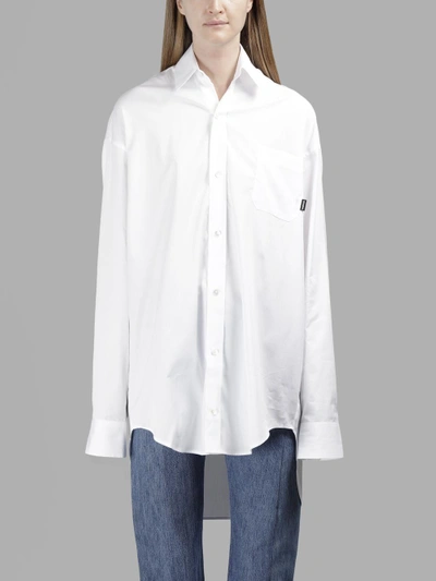 Shop Vetements Women's White Oversize Shirt