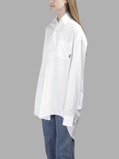 Shop Vetements Women's White Oversize Shirt