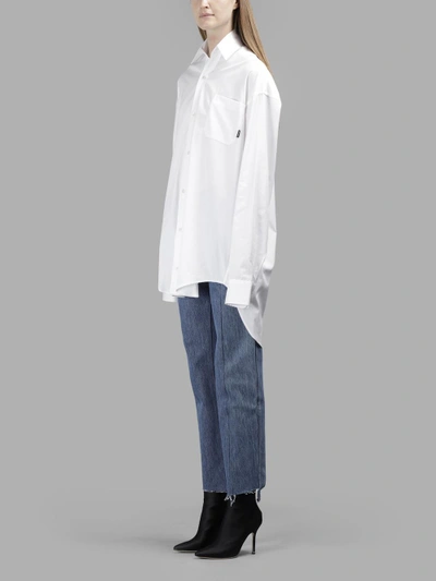 Shop Vetements Women's White Oversize Shirt