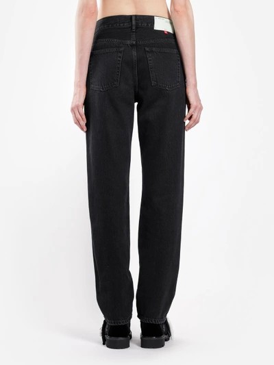 Shop Off-white Off White C/o Virgil Abloh Women's Black Straight Classic Vintage Wash Jeans