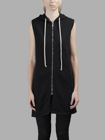 Shop Rick Owens Drkshdw Rick Owens Drk Shdw Women's Black Sleeveless Hoodie