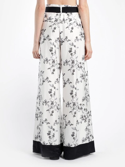 Shop Ann Demeulemeester Trousers In Black & White