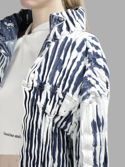 Shop Faustine Steinmetz Women's Blue Woodgrain Shibori Jacket