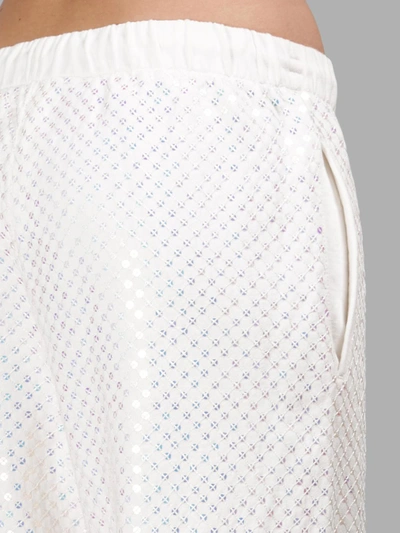 Shop Ashish White/pink Sequins Trousers