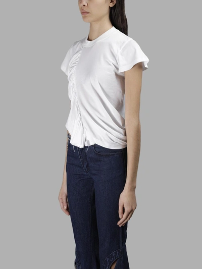 Shop Marques' Almeida Marques Almeida Women's White Ruffled T-shirt